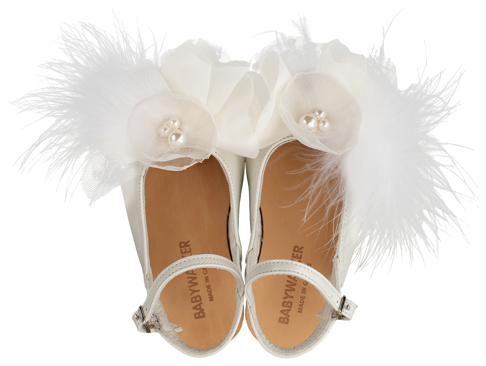 Δερμάτινο Σαμπό με Χειροποίητο Λουλούδι EXC5772 Εκρού - Image 2