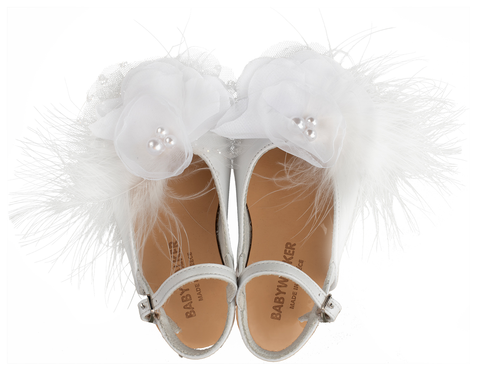 Δερμάτινο Σαμπό με Χειροποίητο Λουλούδι EXC5772 Λευκό - Image 2