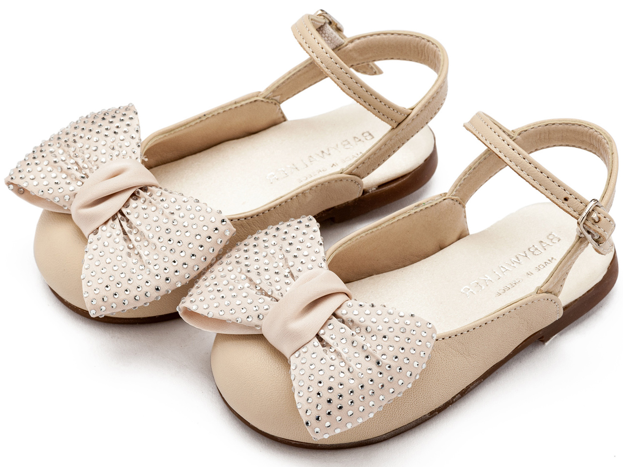 Γαλλικό Σαμπό με Μεγάλο Φιόγκο Στρας EXC5869 Εκρού - Image 3