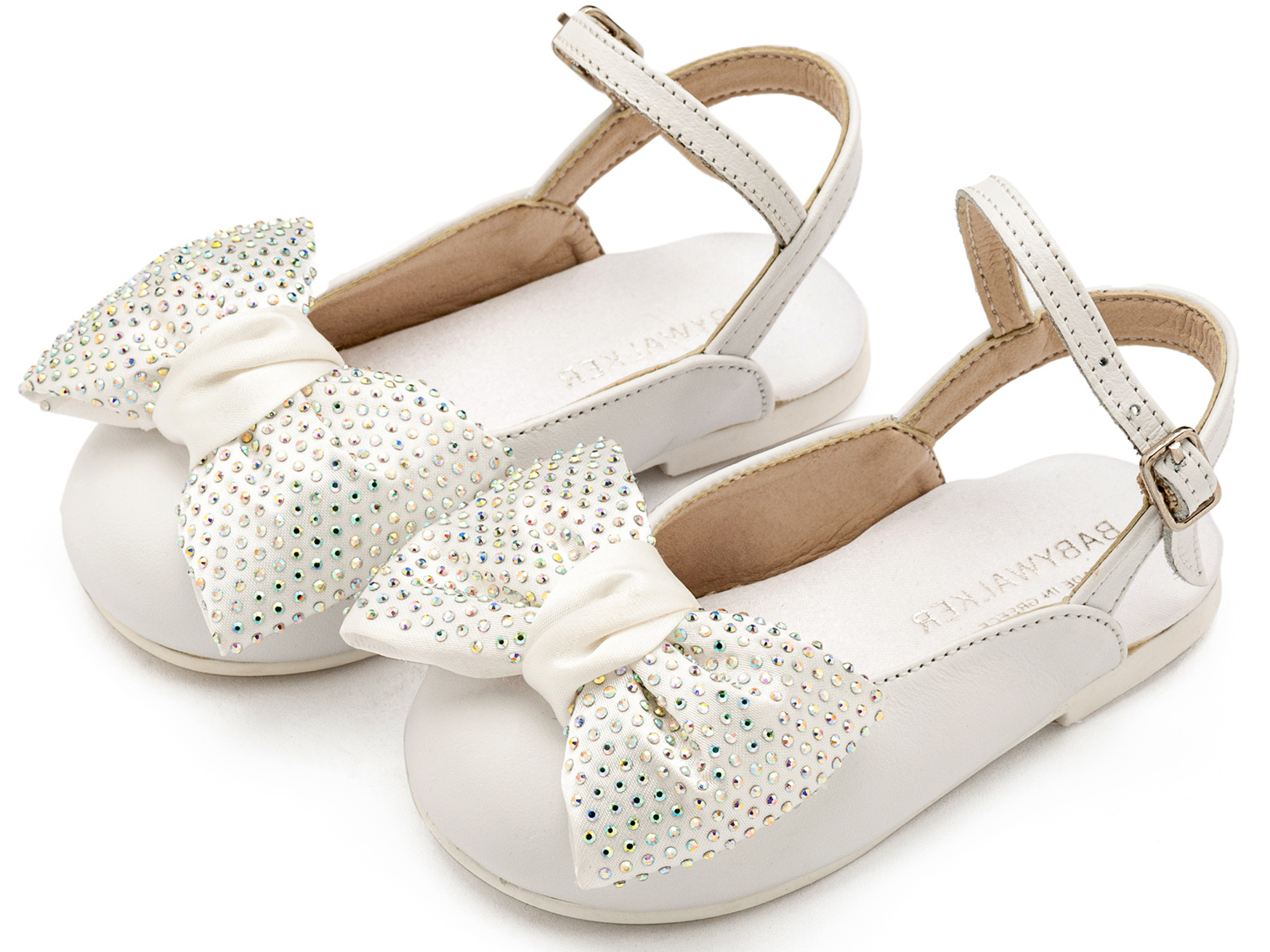 Γαλλικό Σαμπό με Μεγάλο Φιόγκο Στρας EXC5869 Λευκό - Image 3