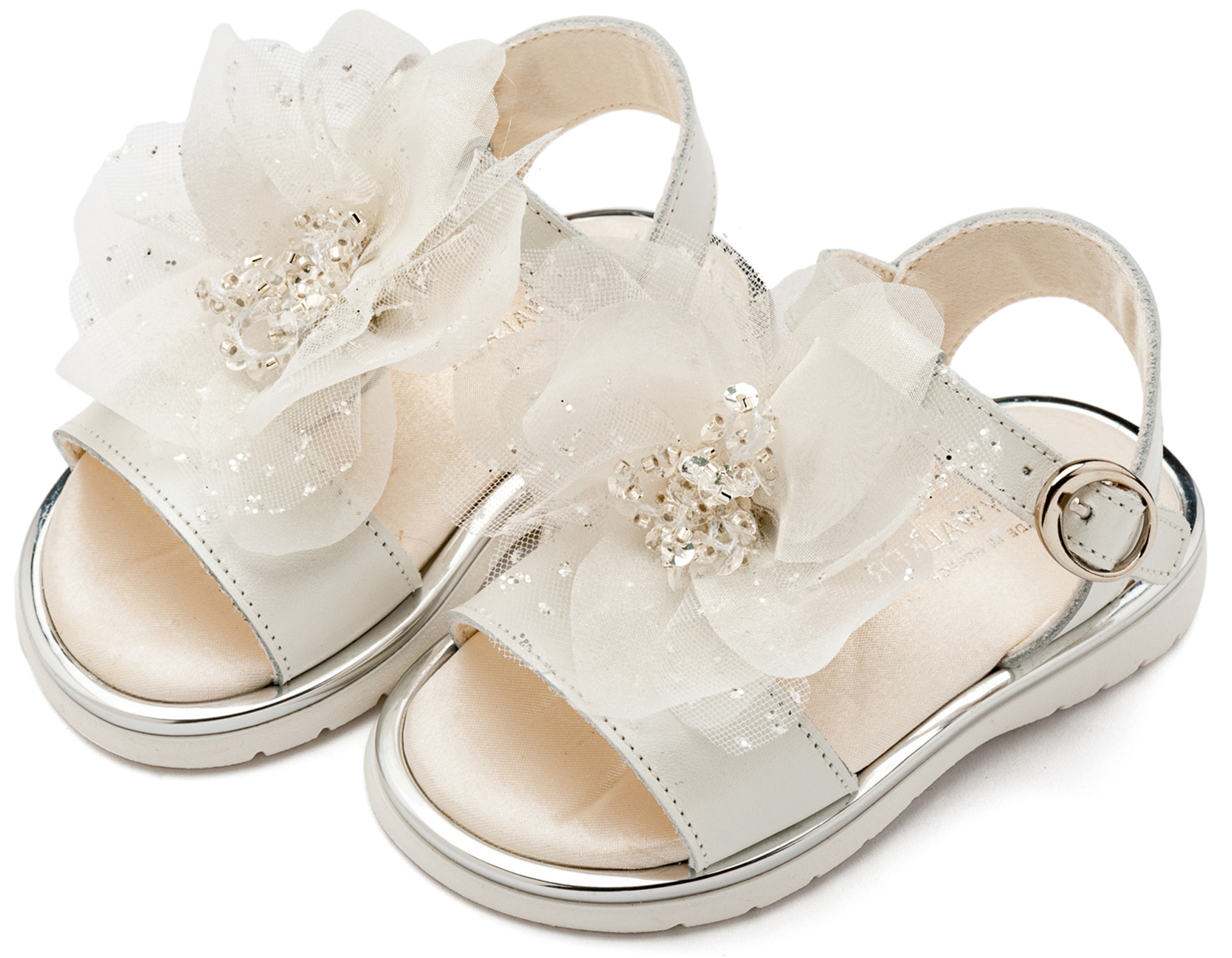 Πέδιλο με Χειροποίητο Λουλούδι απο Τούλι EXC5877 - Image 3