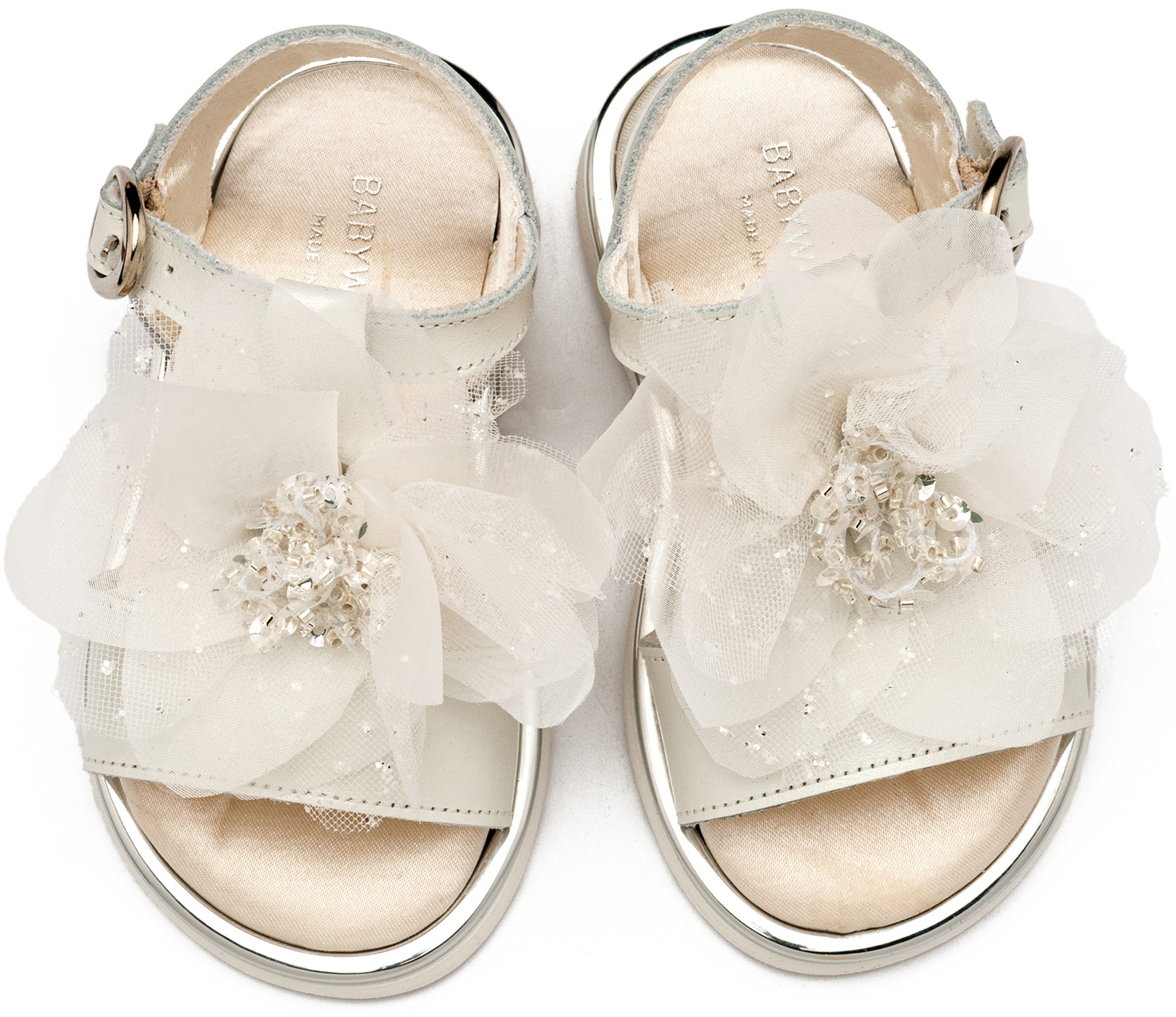 Πέδιλο με Χειροποίητο Λουλούδι απο Τούλι EXC5877 - Image 2