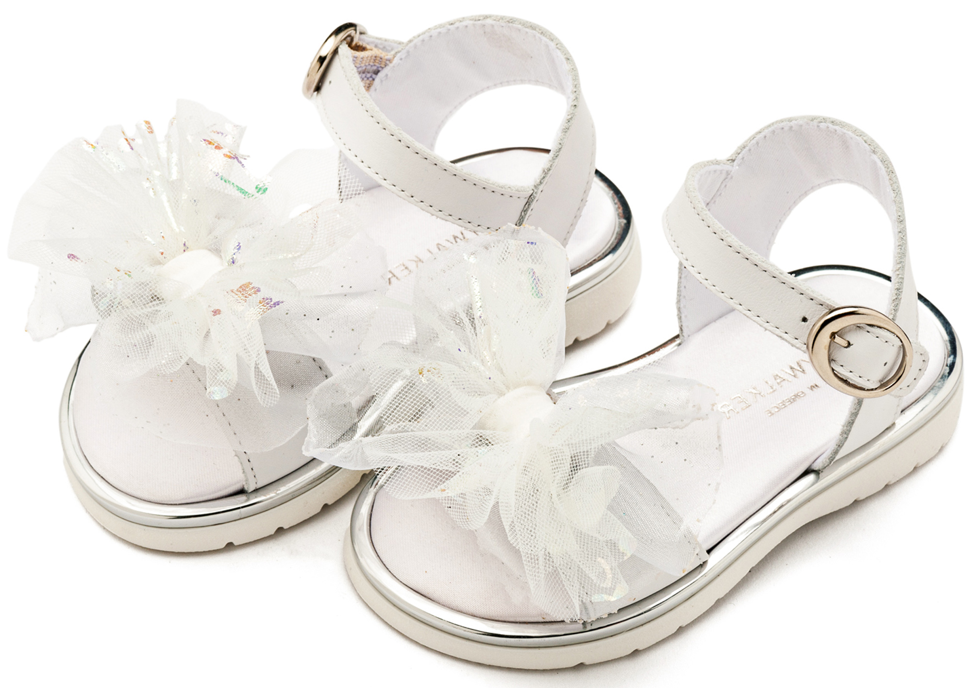 Πέδιλο με Χειροποίητο Υφασμάτινο Φιόγκο EXC5879 Λευκό - Image 3