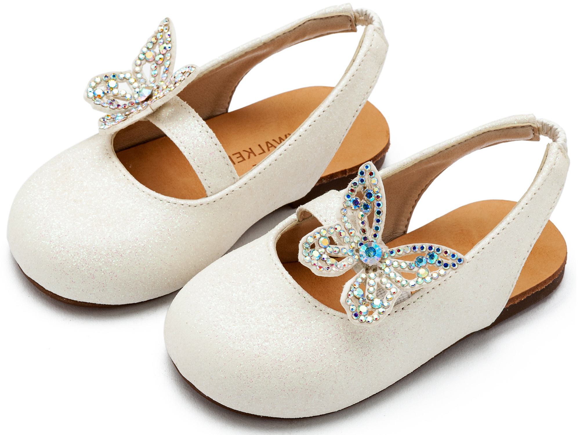 Γαλλικό Σαμπό Διακοσμημένο με Στρασένια Πεταλούδα EXC5881-WHITE - Image 3