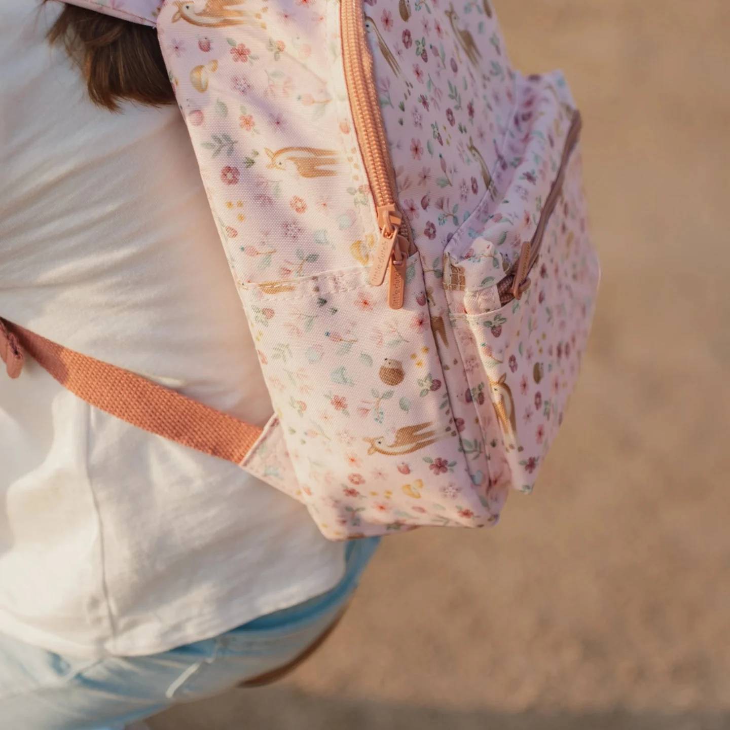 Little Dutch Σχολική Τσάντα Πλάτης Νηπιαγωγείου Ροζ (LD4910) 29x12x29εκ. - Image 4