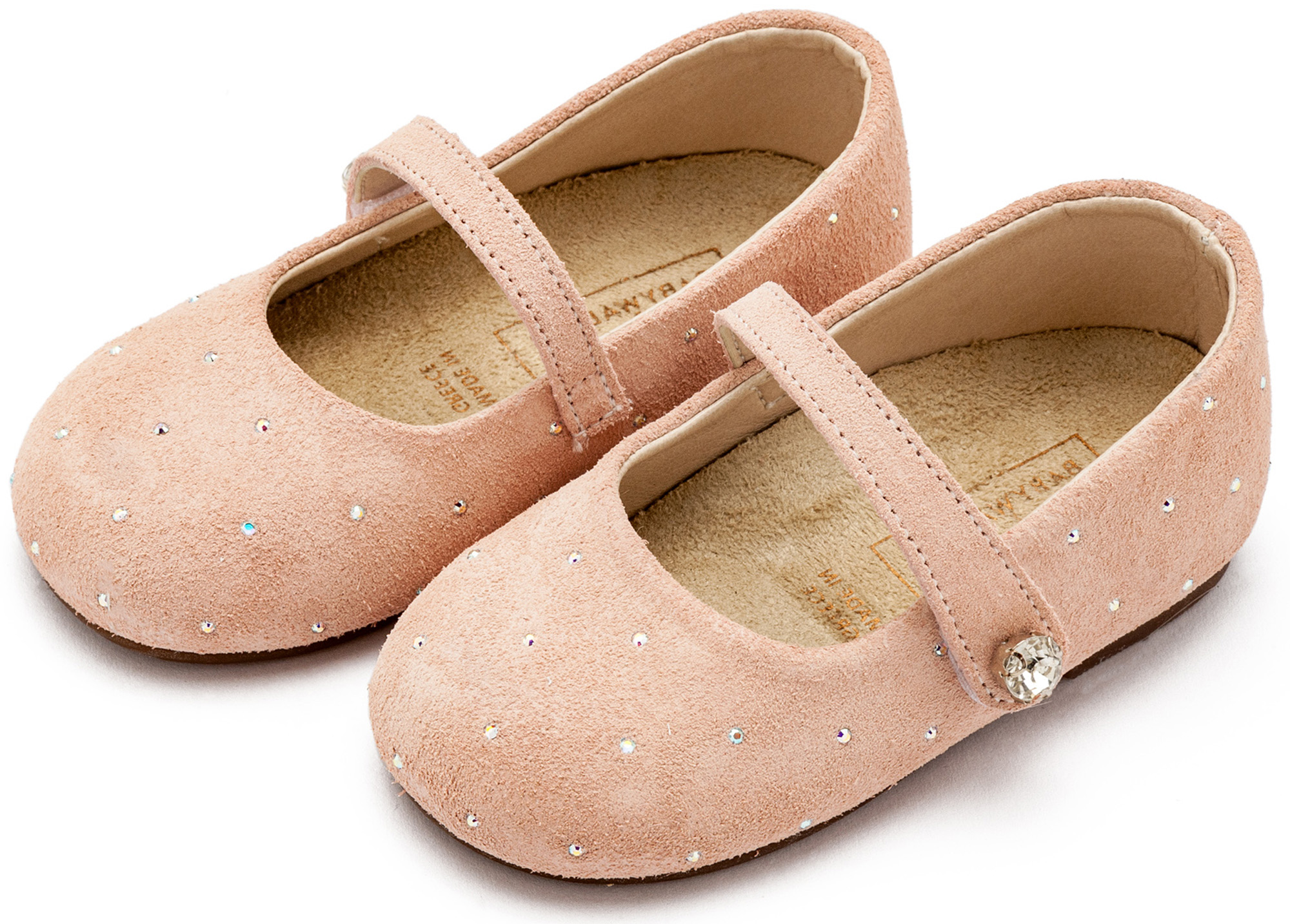 Γοβάκι Suede με Στρας LU6009 Νουντ - Image 3