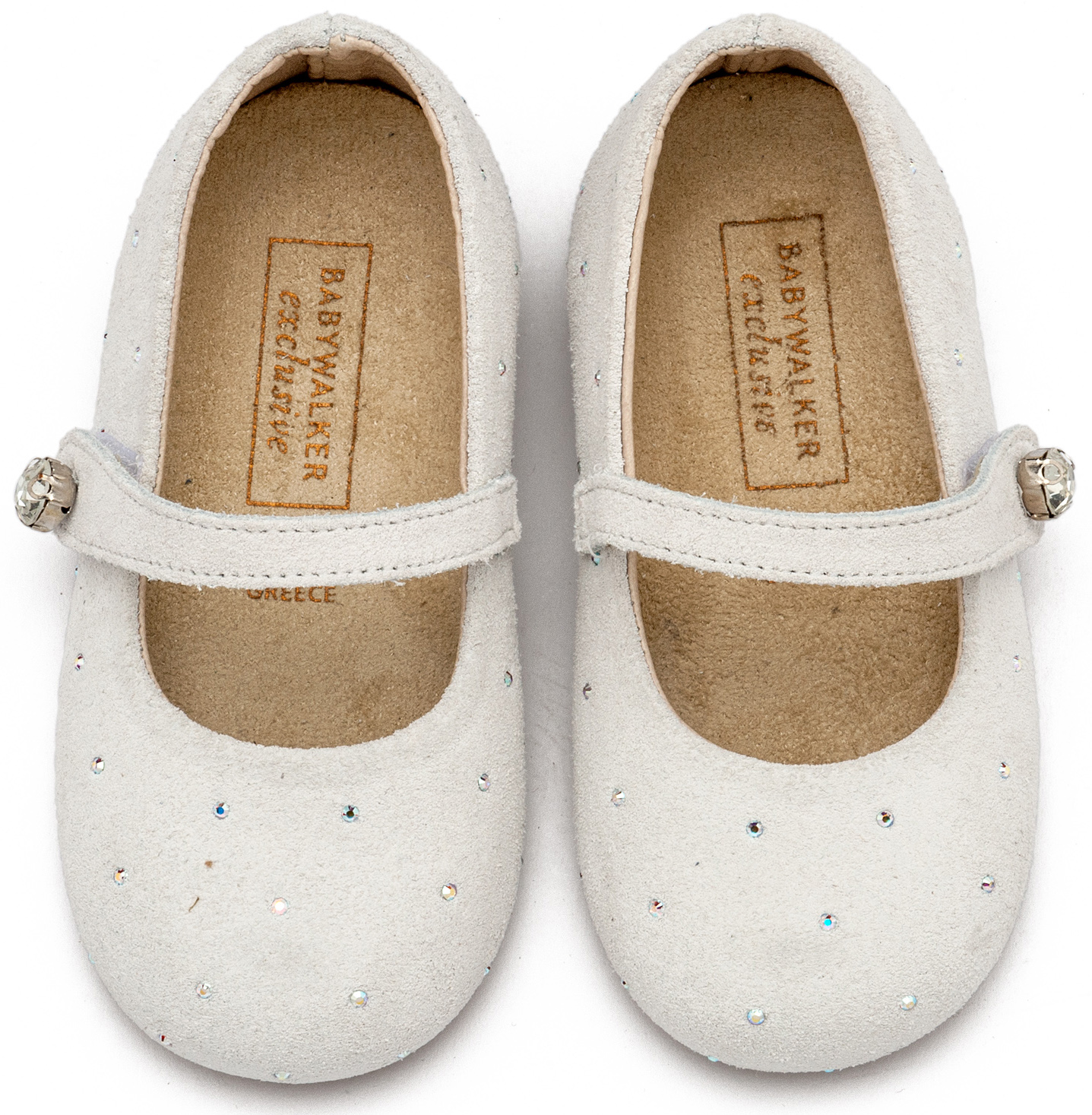 Γοβάκι Suede με Στρας LU6009 Λευκό - Image 2