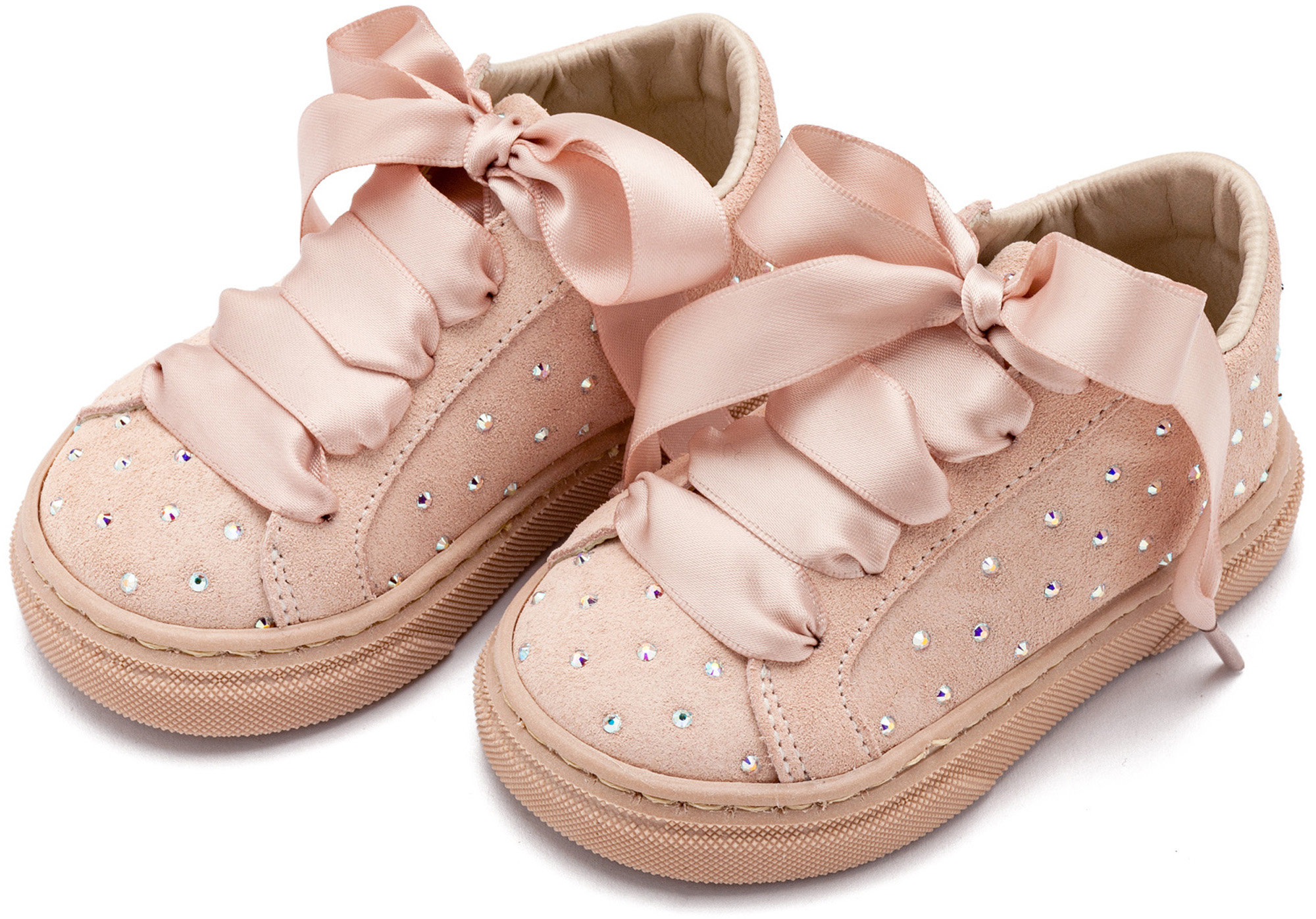 Σνίκερ Suede με Στρας LU6115 Νουντ - Image 3