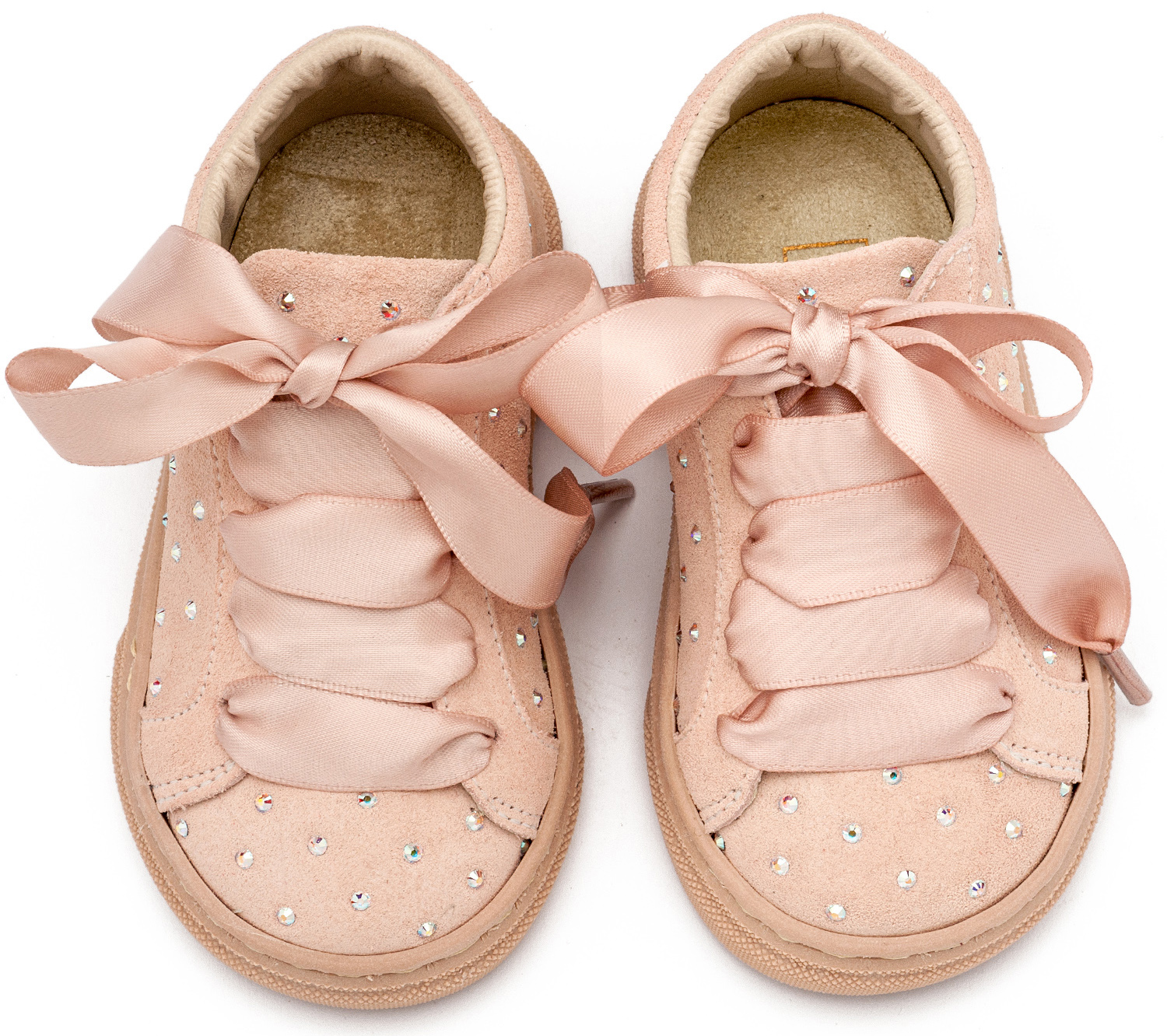 Σνίκερ Suede με Στρας LU6115 Νουντ - Image 2