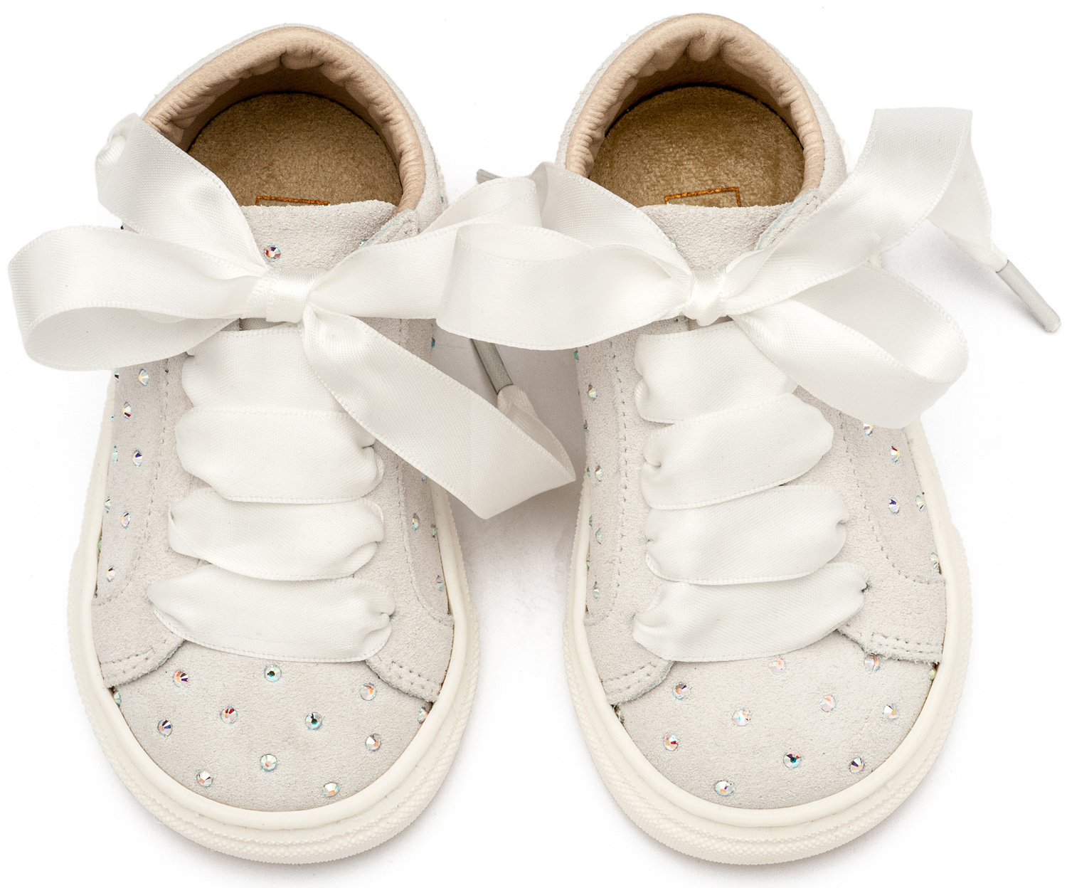 Σνίκερ Suede με Στρας LU6115 Λευκό - Image 2