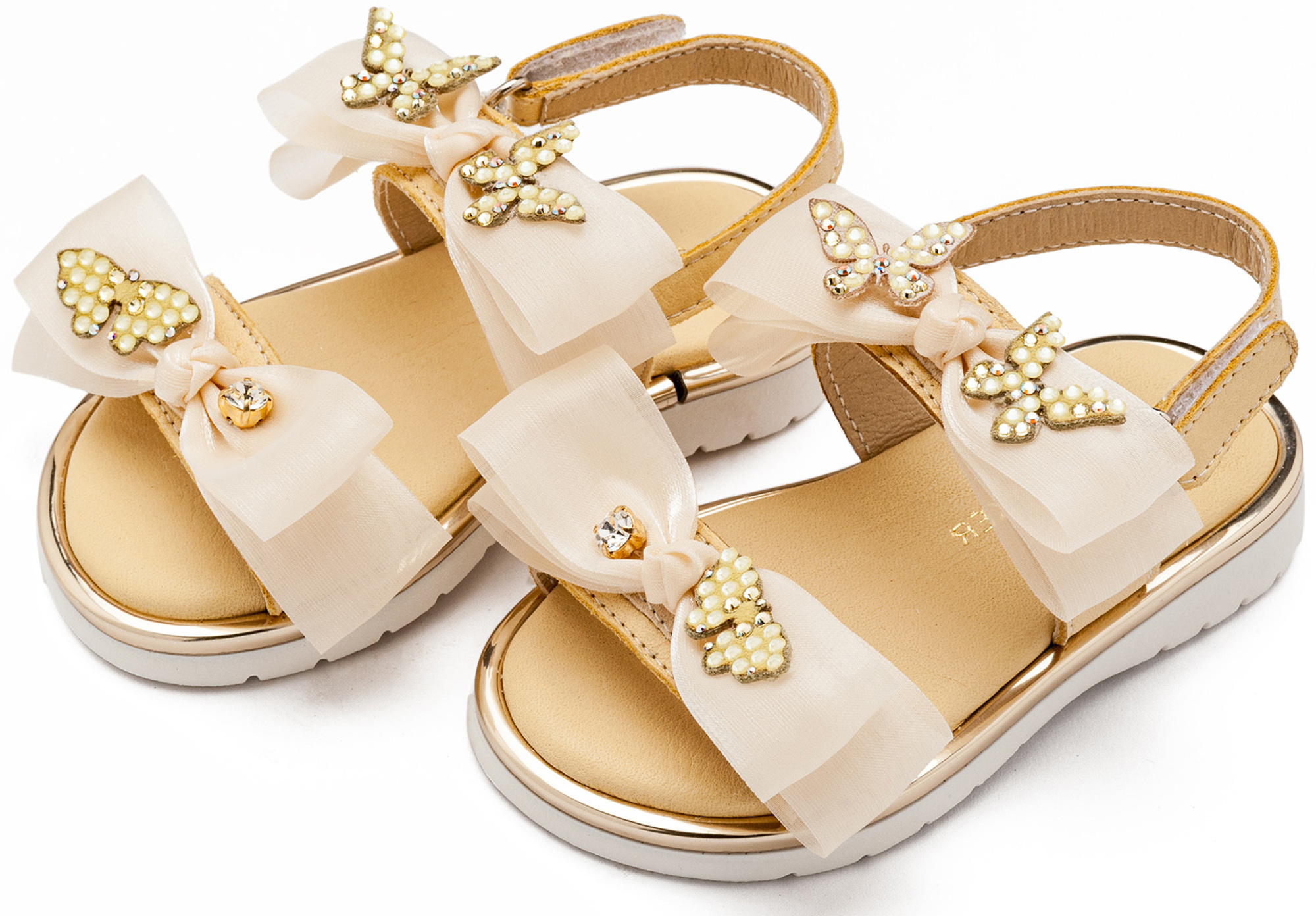 Πέδιλο με Φίογκους και Πεταλούδες LU6119 Κίτρινο - Image 3