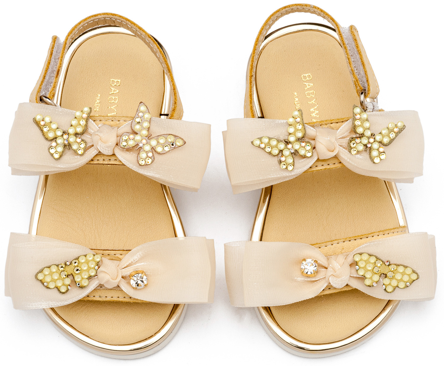 Πέδιλο με Φίογκους και Πεταλούδες LU6119 Κίτρινο - Image 2