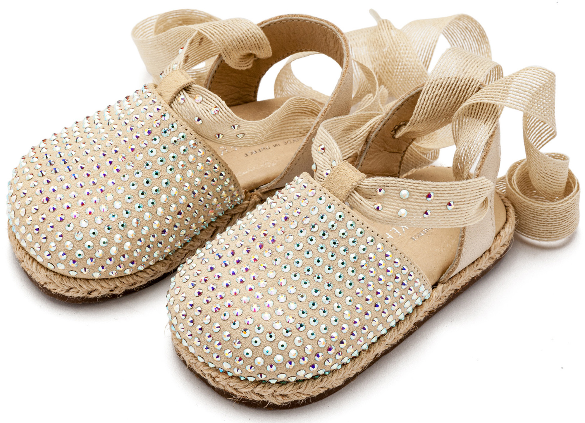 Εσπαντρίγια με Swarovski LU6123 Εκρού - Image 3