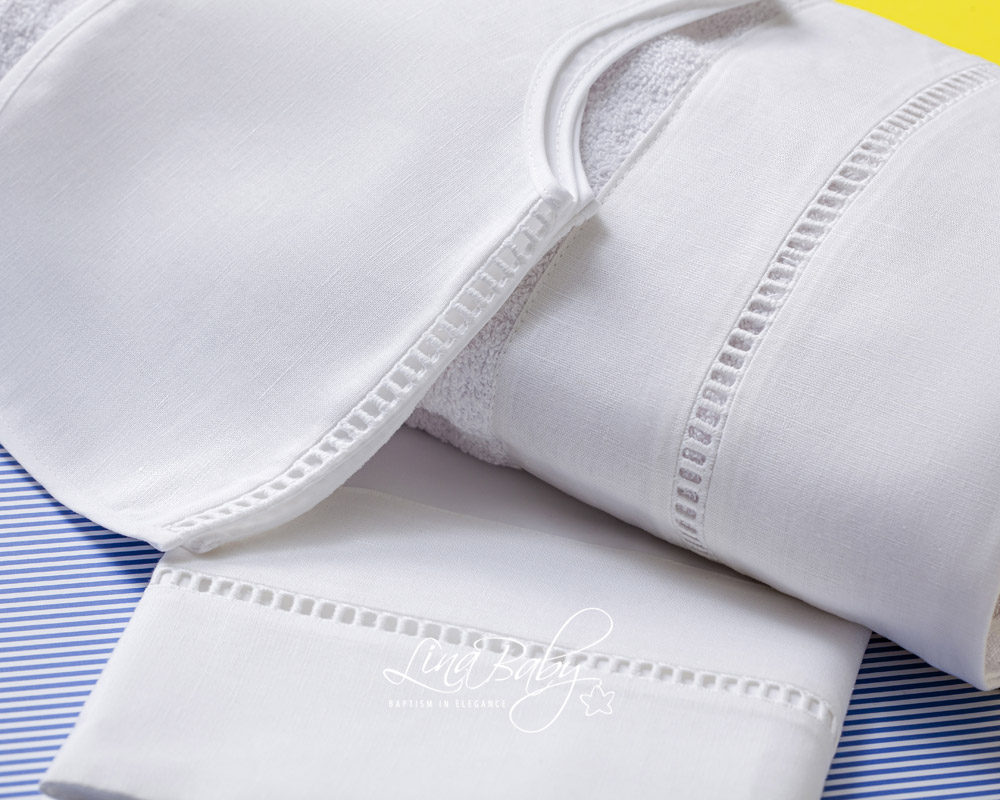 Lina Baby Σετ Λαδόπανο LB-1308 Greek Island White - Image 2