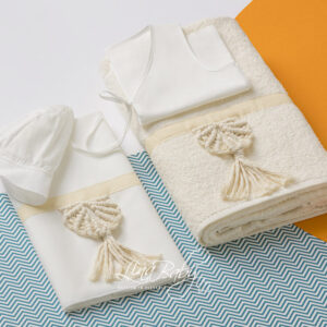 Lina Baby Σετ Λαδόπανο Macrame Simple LB-1513 Ivory