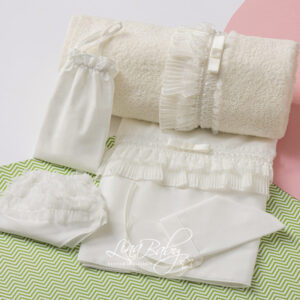 Lina Baby Σετ Λαδόπανο Erietta LB-1542 Ivory