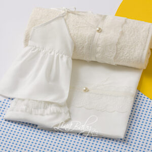 Lina Baby Σετ Λαδόπανο Iokasti LB-1543 Ivory