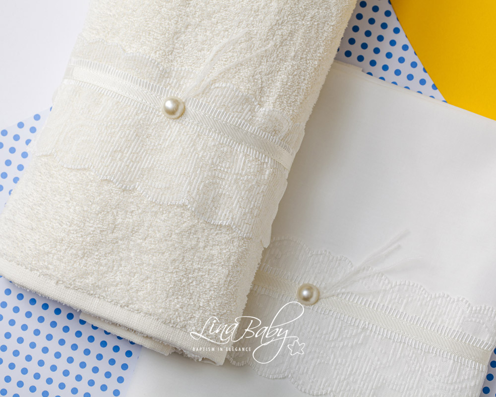 Lina Baby Σετ Λαδόπανο Iokasti LB-1543 Ivory - Image 2