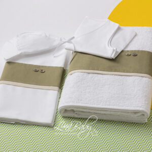 Lina Baby Σετ Λαδόπανο LB-1557 Byron White/Ivory