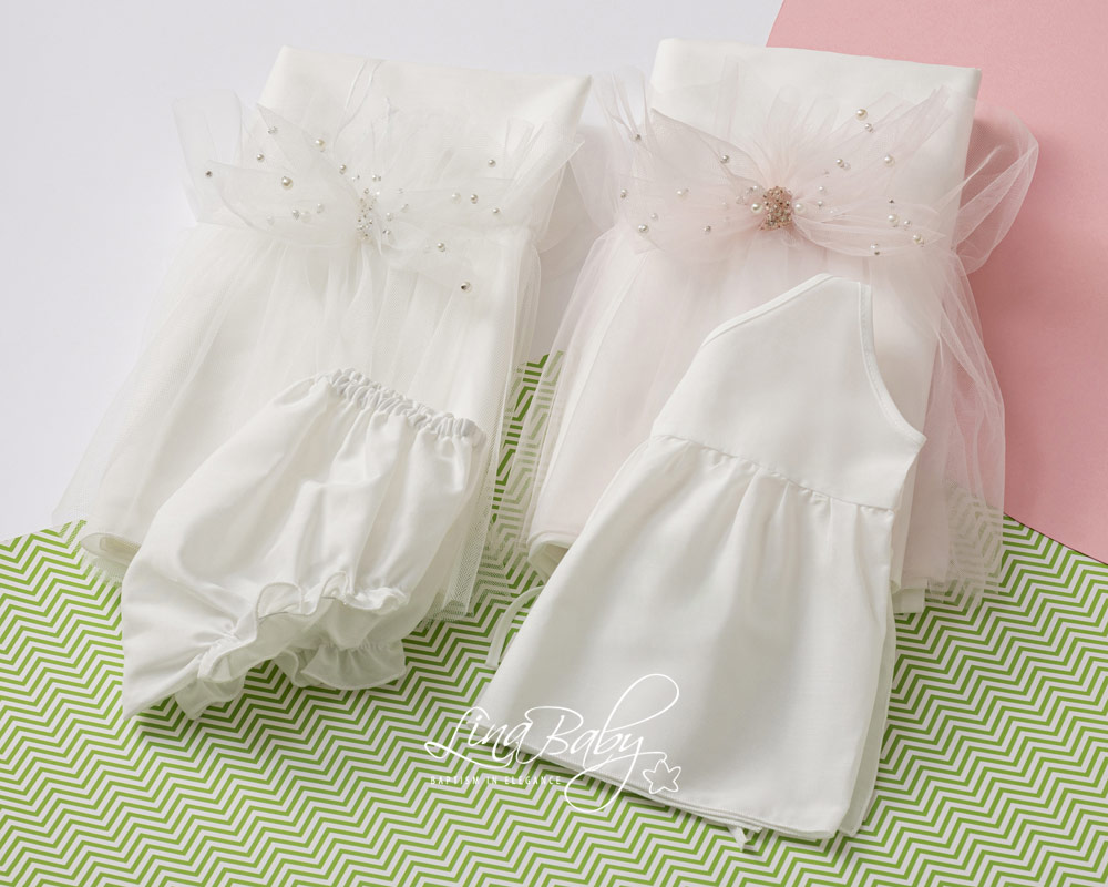 Lina Baby Σετ Λαδόπανο Bianca LB-1563 Ivory Pink