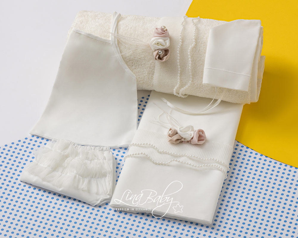 Lina Baby Σετ Λαδόπανο Ciara LB-1565 Ivory