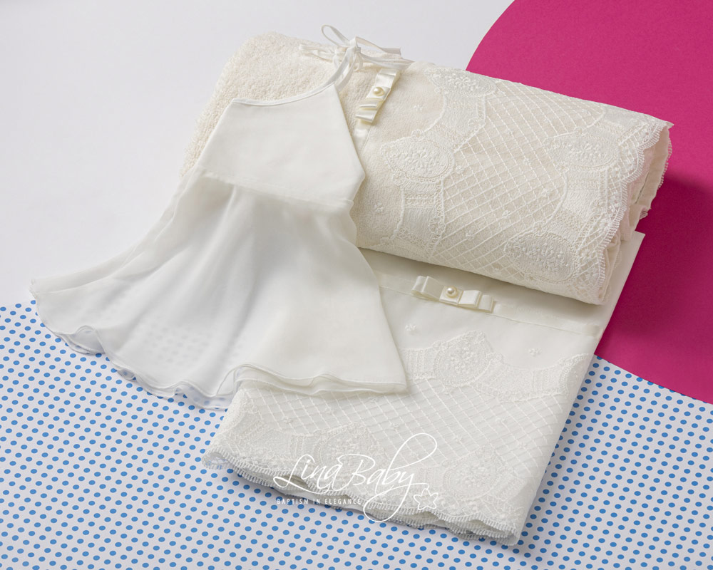 Lina Baby Σετ Λαδόπανο Isabel LB-1570 Ivory