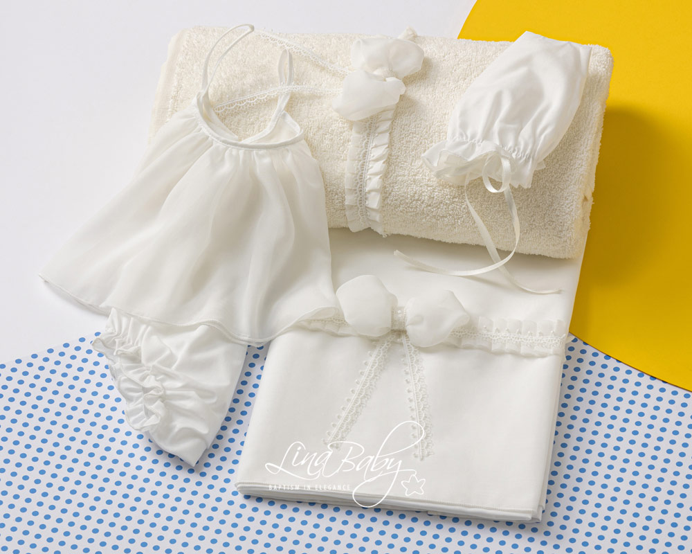 Lina Baby Σετ Λαδόπανο Alcyone LB-1571 Ivory