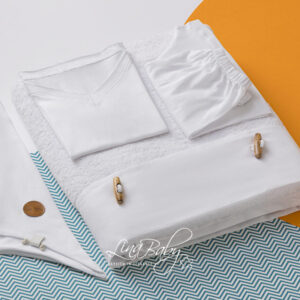 Lina Baby Σετ Λαδόπανο LB-592 Cotton Pouch White