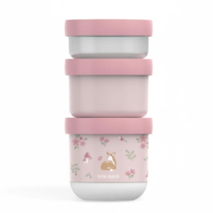 Little Dutch Σετ 3 στοιβαζόμενα δοχεία φαγητού Mio Fairy Garden