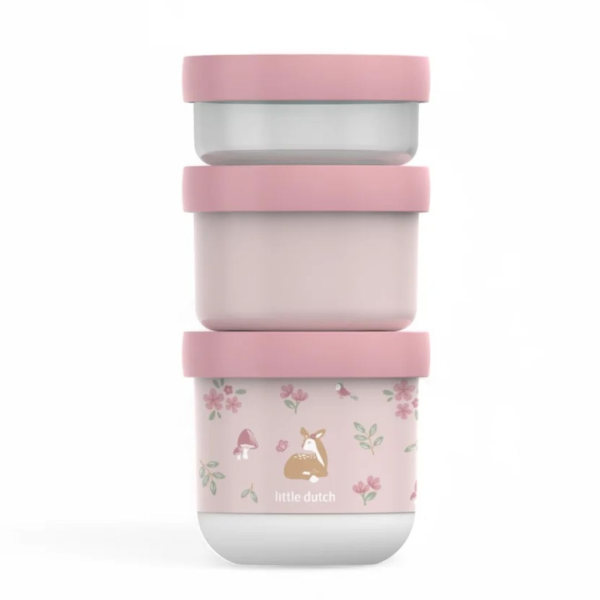 Little Dutch Σετ 3 στοιβαζόμενα δοχεία φαγητού Mio Fairy Garden