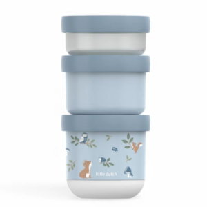Little Dutch Σετ 3 στοιβαζόμενα δοχεία φαγητού Mio Forest Friends