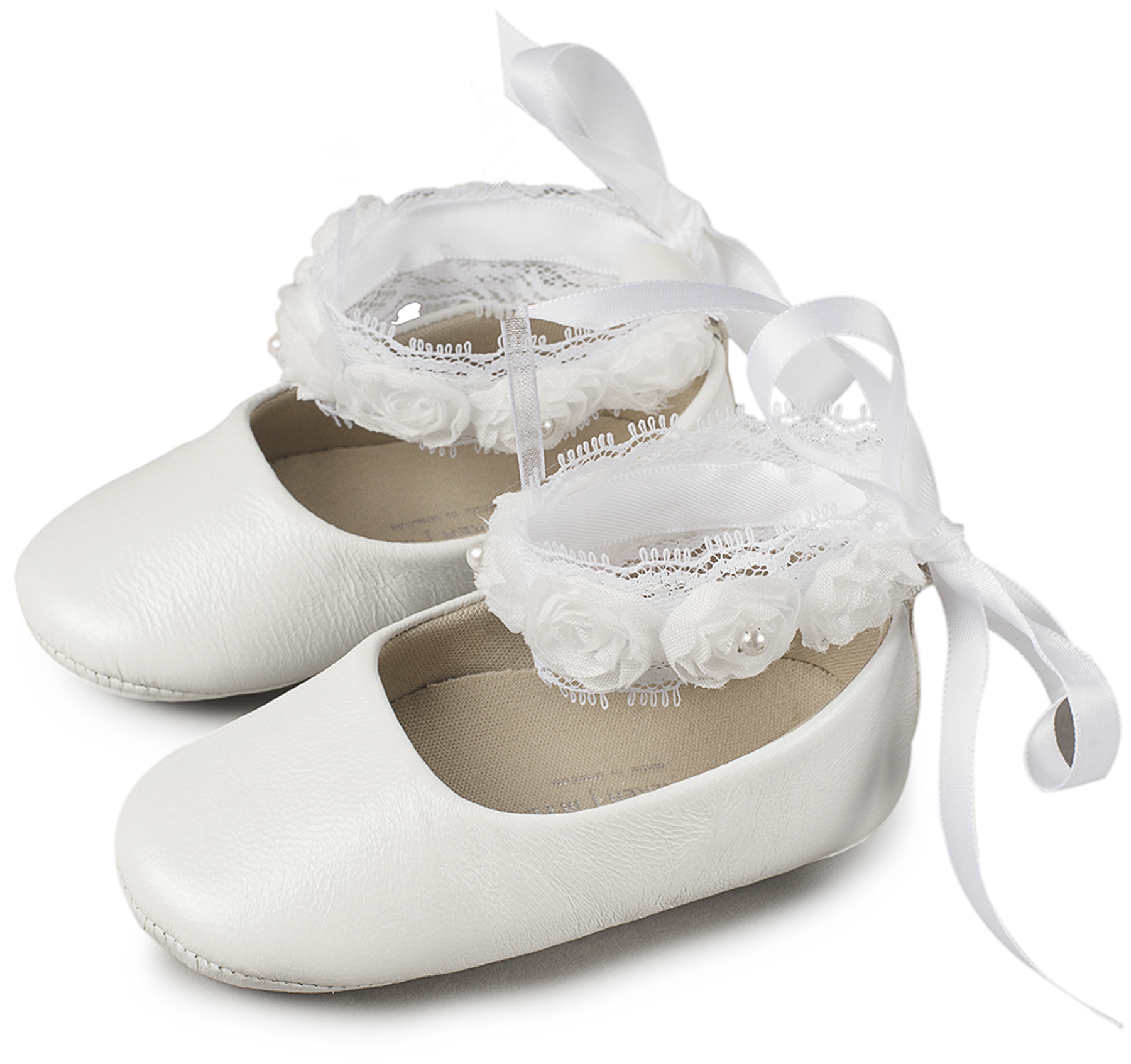 Μπαλαρινα με Δέσιμο στον Αστραγαλο MI1506 Λευκό - Image 2