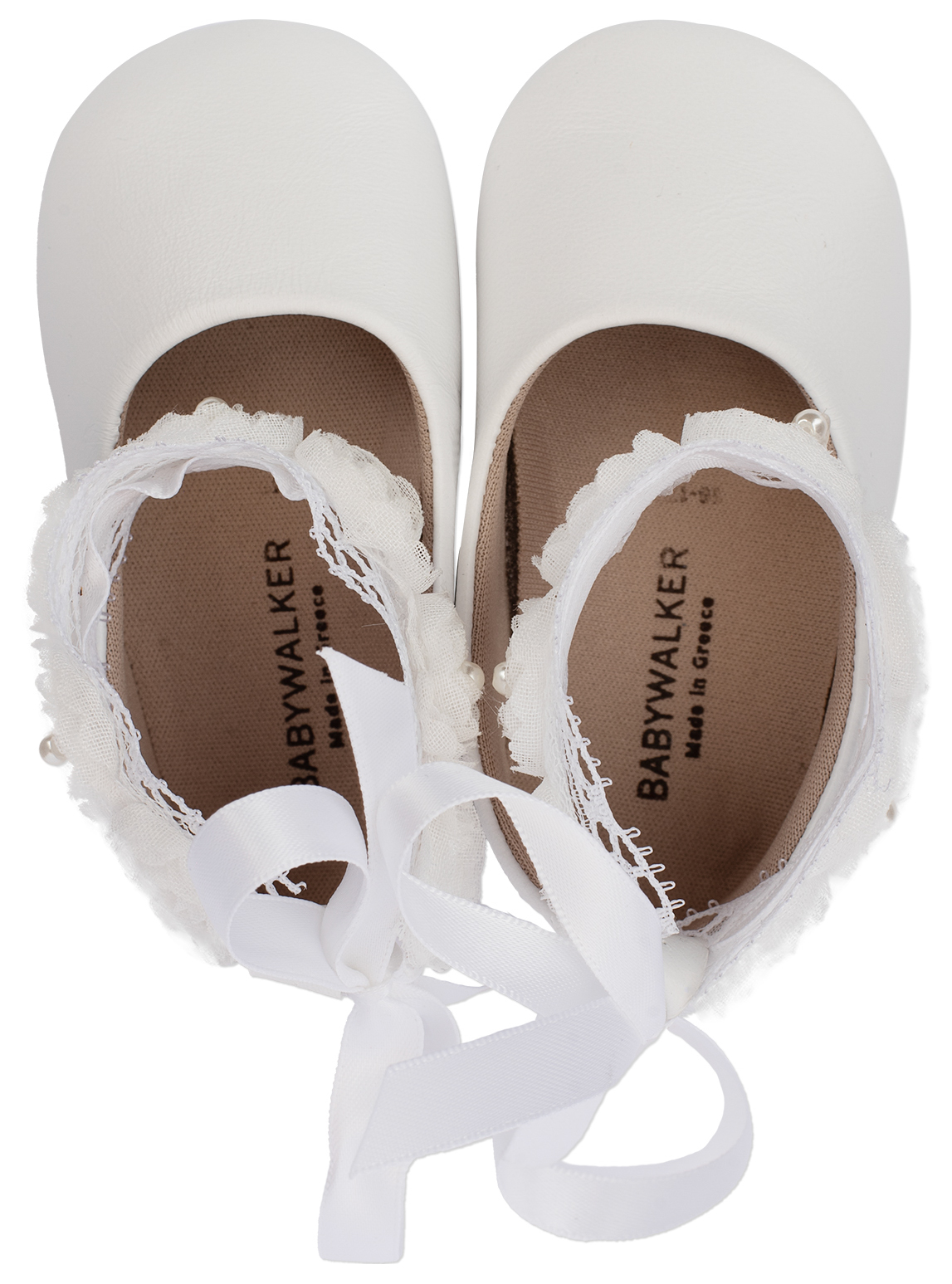 Μπαλαρινα με Δέσιμο στον Αστραγαλο MI1506 Λευκό - Image 3