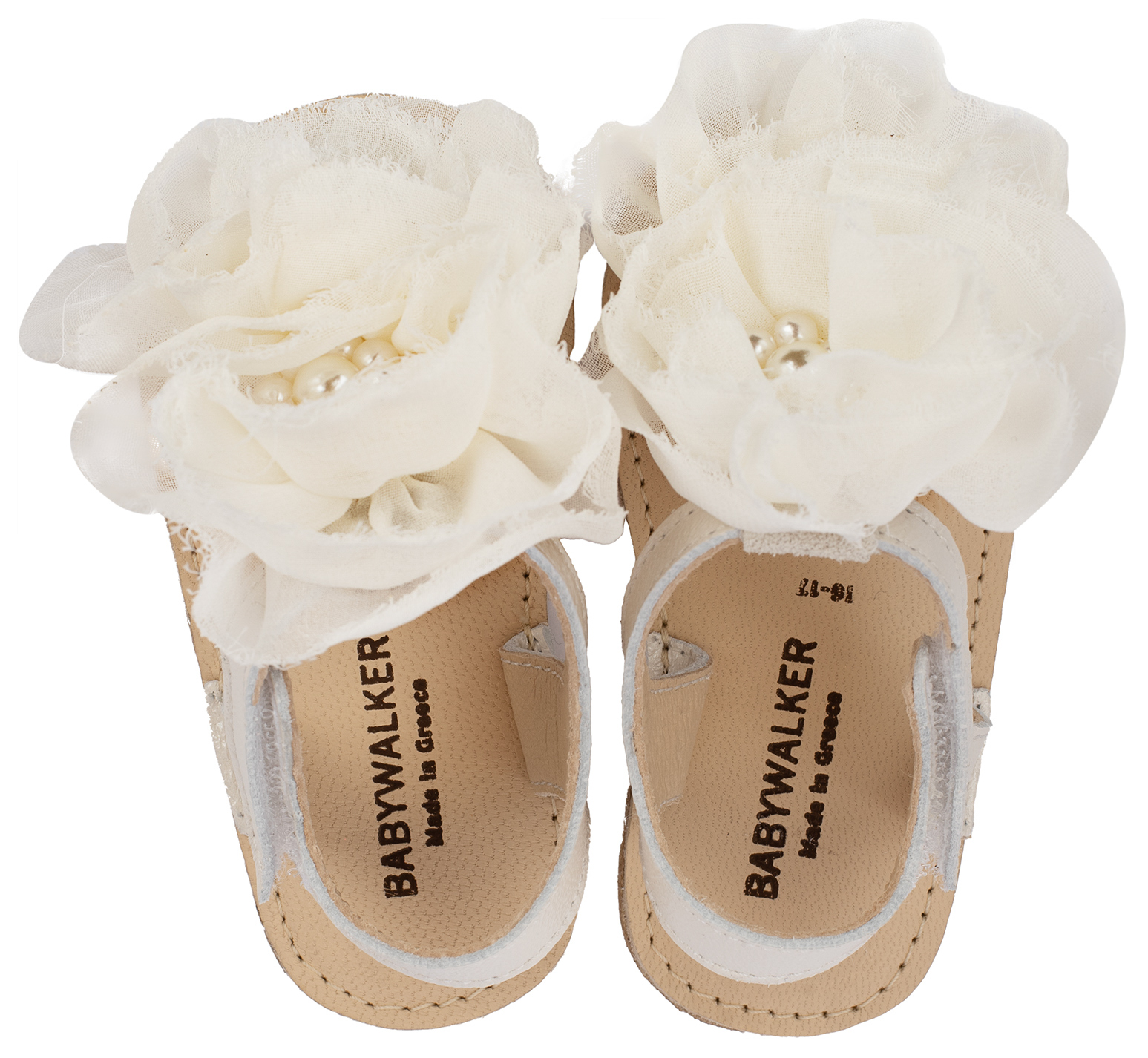 Πέδιλο με Chiffon Λουλούδια MI1559 Εκρού - Image 3