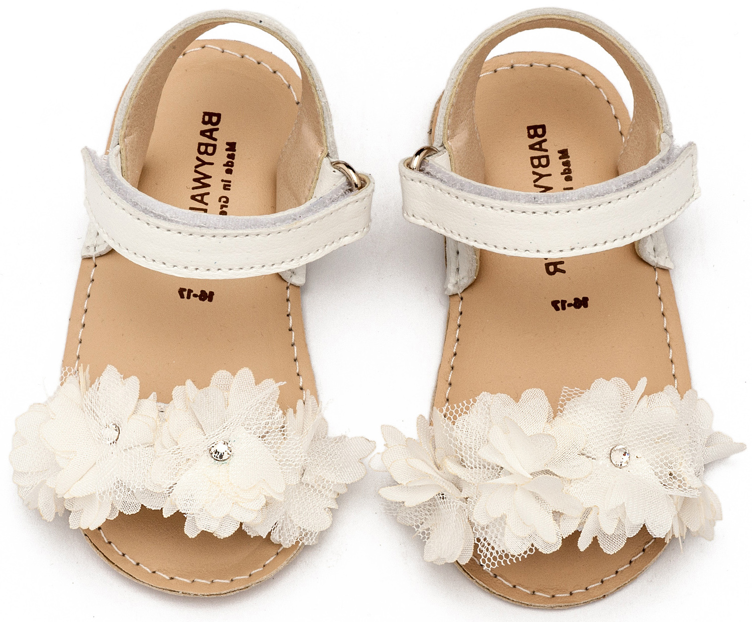 Πέδιλο με Chiffon Λουλούδια MI1633 Λευκό - Image 3