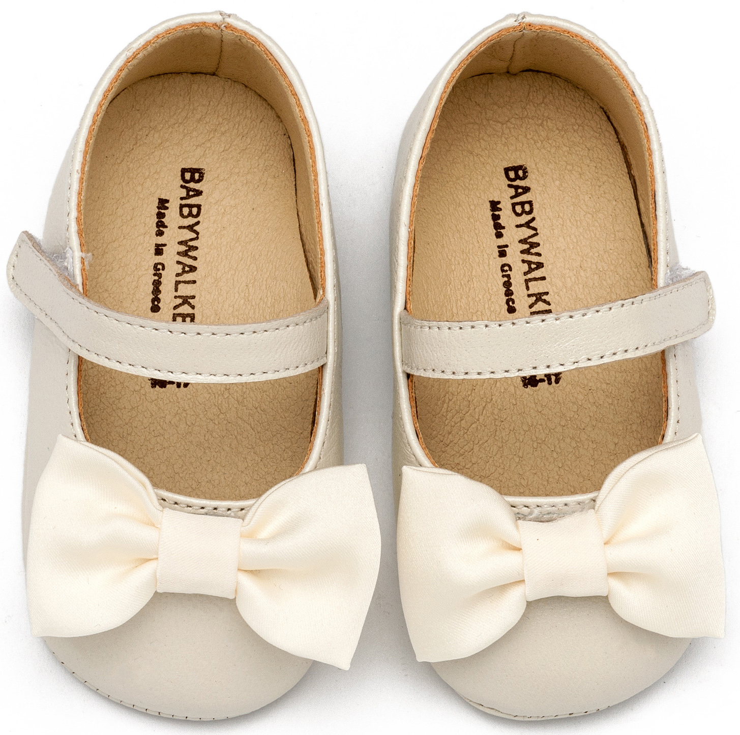 Γοβάκι Μονή Μπαρέτα με Υφασμάτινο Χειροποίητο Φιογκάκι MI1646-IVORY - Image 3