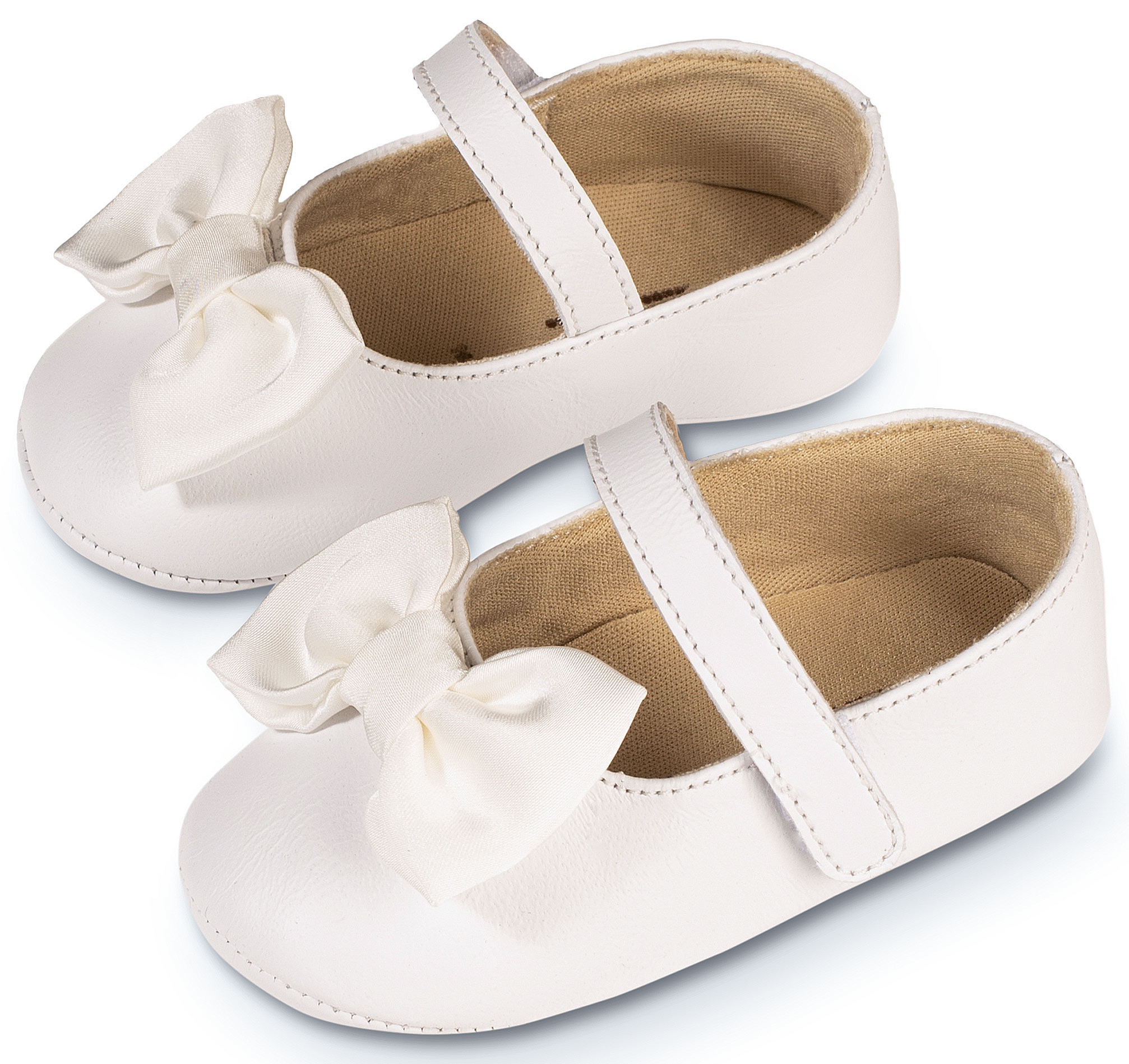 Γοβάκι Μονή Μπαρέτα με Υφασμάτινο Χειροποίητο Φιογκάκι MI1646-WHITE - Image 2