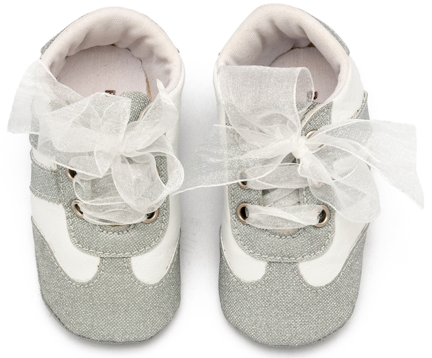 Δετά Sneakers με Κορδέλα Οργάντζα MI1653 Ασημί - Image 3