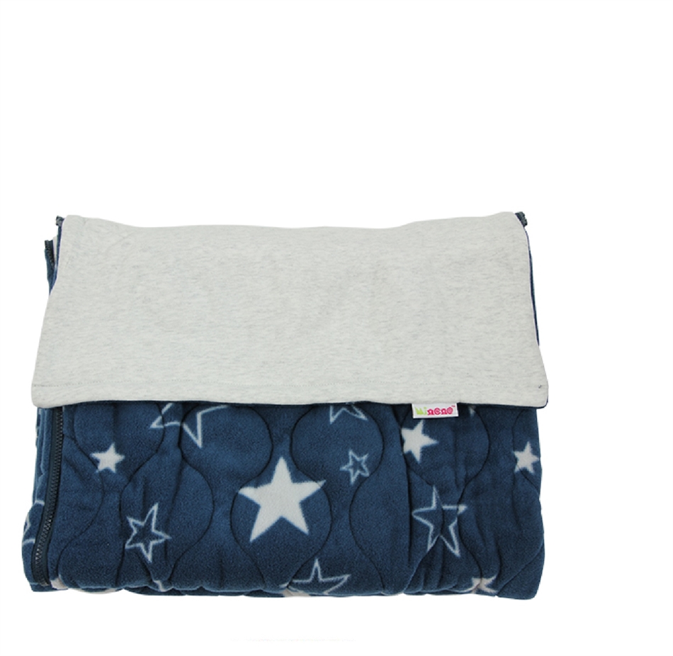 Minene Dots Ποδόσακος Καροτσιού με θέμα αστέρια μπλε 80x45εκ. 18206058440OS