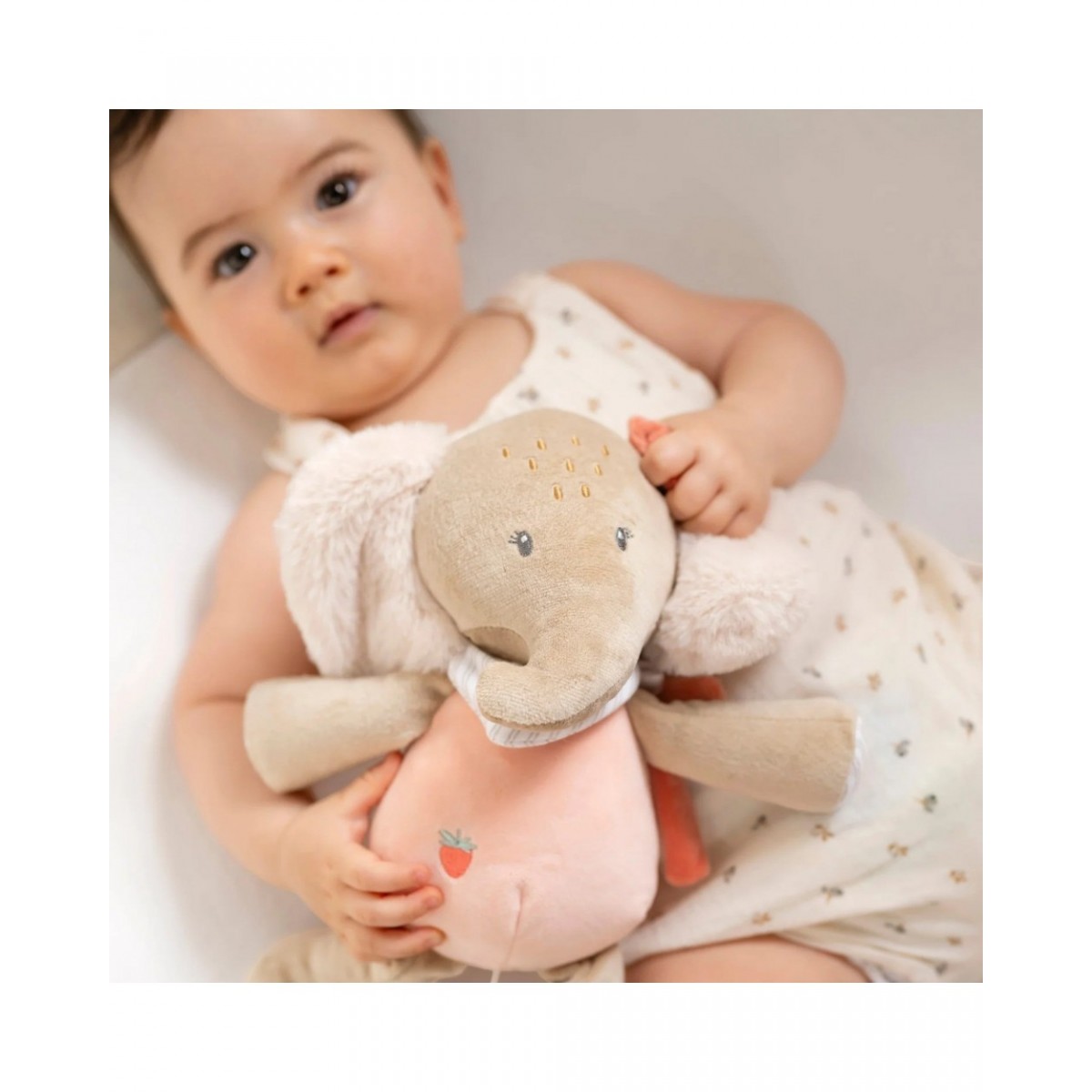 FLO, ERNEST & OLI. Λούτρινο ελεφαντάκι Oli (ροζ) N682008 - Image 2