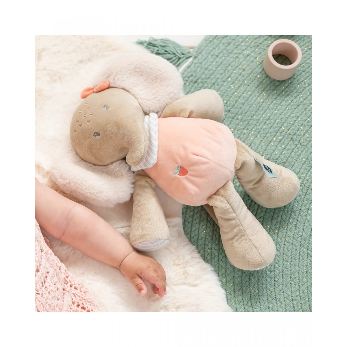 FLO, ERNEST & OLI. Λούτρινο ελεφαντάκι Oli (ροζ) N682008 - Image 4