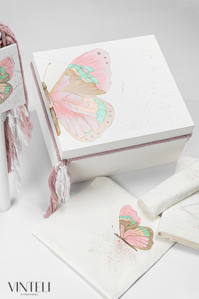 Σετ βάπτισης κορίτσι με θέμα πεταλούδα - Image 3