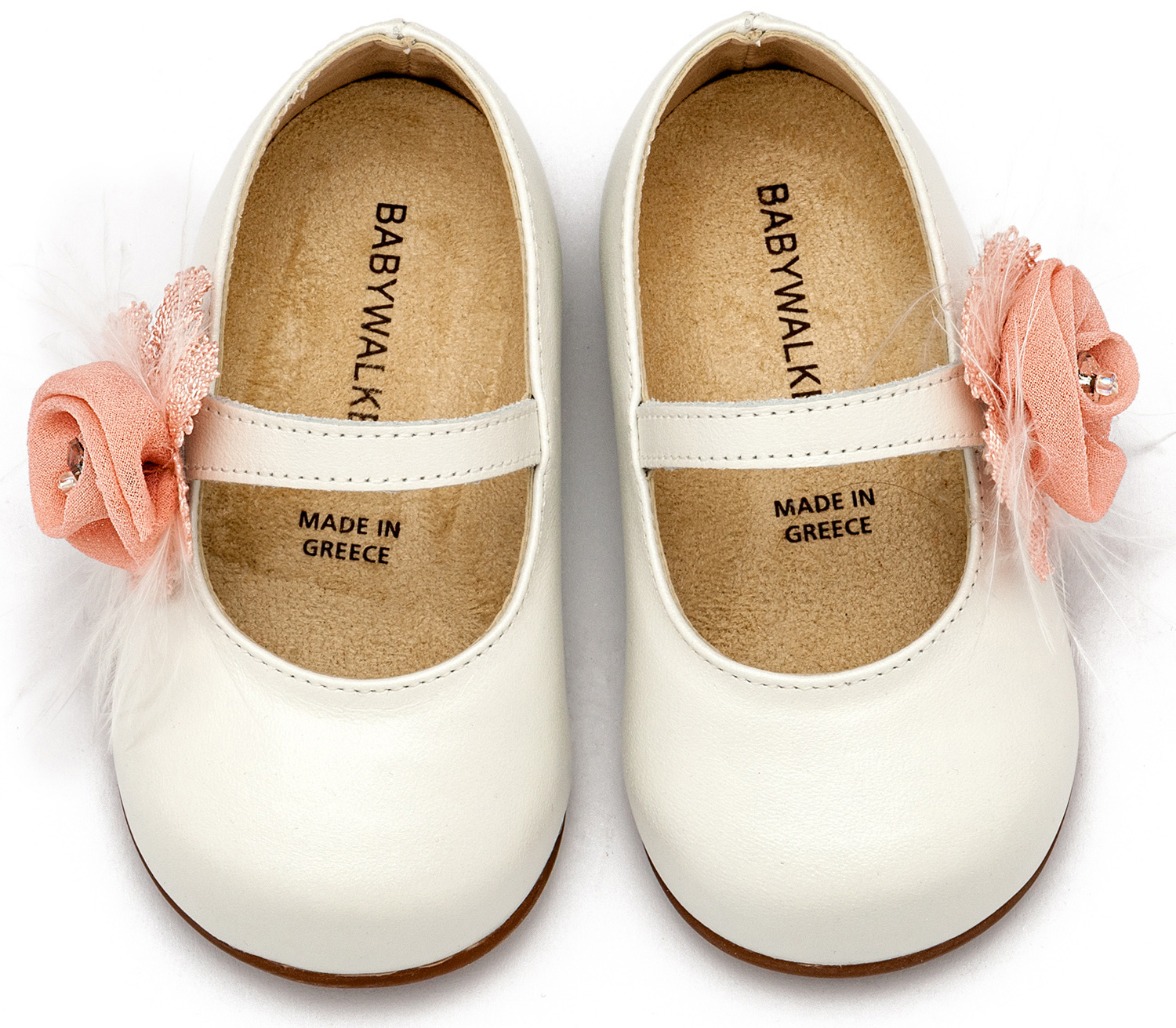 Γοβάκι Μονή Μπαρέτα με Λουλούδι PRI2640 Εκρού Ροζ - Image 2