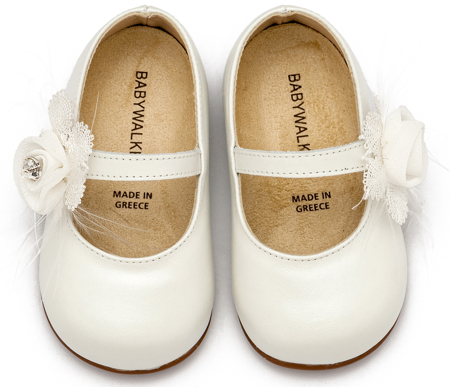 Γοβάκι Μονή Μπαρέτα με Λουλούδι PRI2640 Εκρού - Image 2