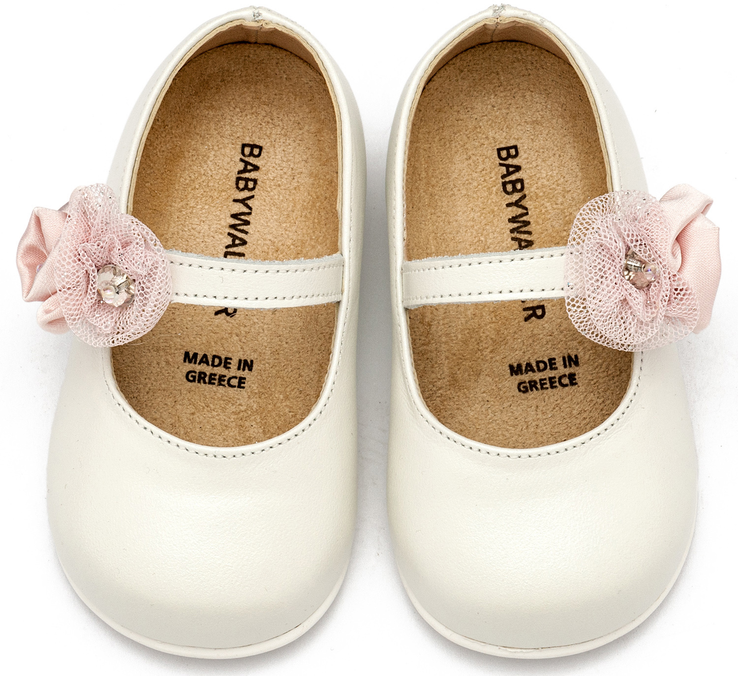 Γοβάκι Μονή Μπαρέτα με Διακοσμητικό Λουλούδι PRI2642 Εκρού Ροζ - Image 2