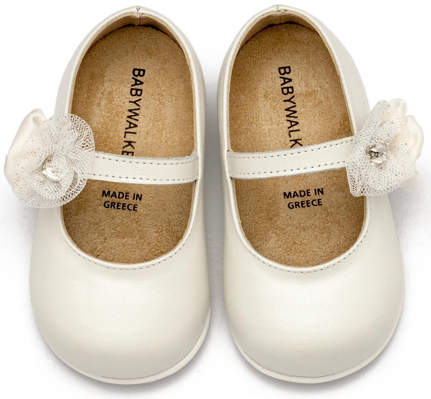 Γοβάκι Μονή Μπαρέτα με Διακοσμητικό Λουλούδι PRI2642 Εκρού - Image 2