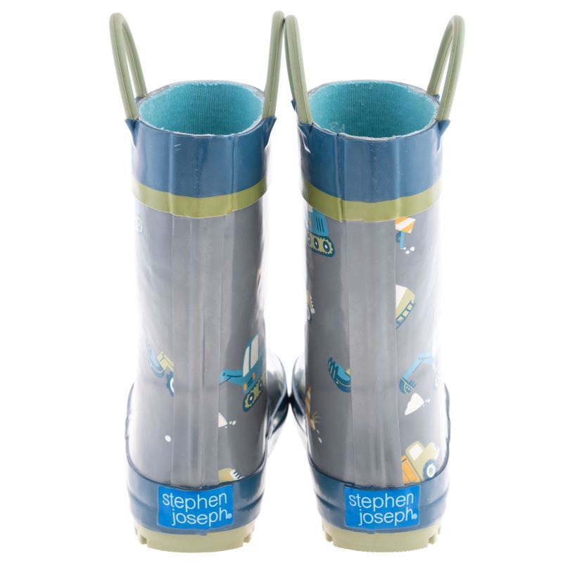 Stephen Joseph Αδιάβροχες Παιδικές Γαλότσες Construction Γκρι SJ880109 - Image 3