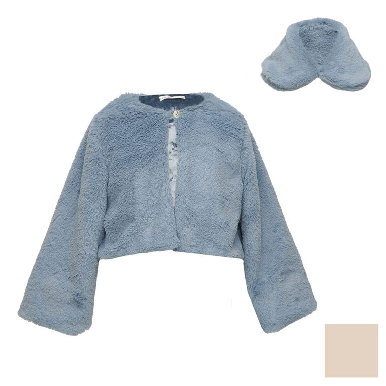 Two In A Castle Γούνα Μπολερό Σιέλ (T5761)