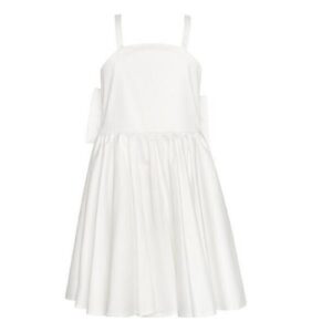 Φόρεμα με φιόγκο στην πλάτη Two in a Castle (T5178) Άσπρο