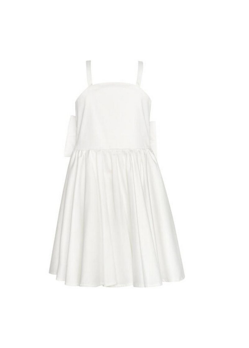 Φόρεμα με φιόγκο στην πλάτη Two in a Castle (T5178) Άσπρο